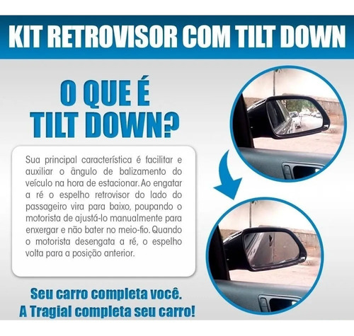 Kit Retrovisor Eletrico Etios Tose101 Tragial Tilt Down Top
